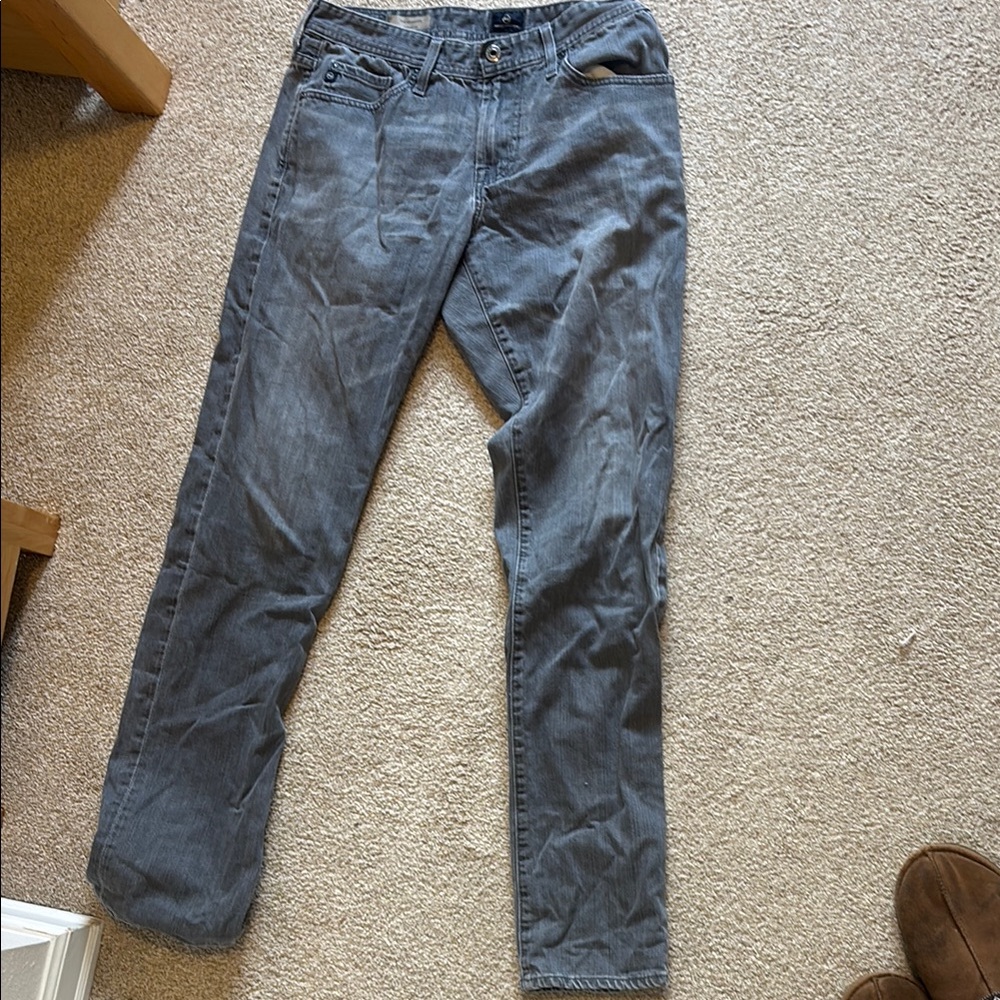 AG Adriano Goldschmied Men's Straight Jeans - Gray